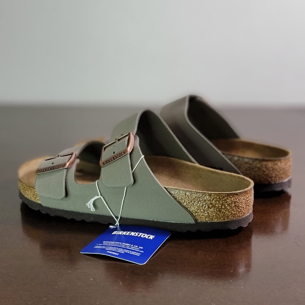 Birkenstock Arizona Women's Sandals Slides Shoes 38 US 7 7.5 Stone Suede Leather - Picture 7 of 12